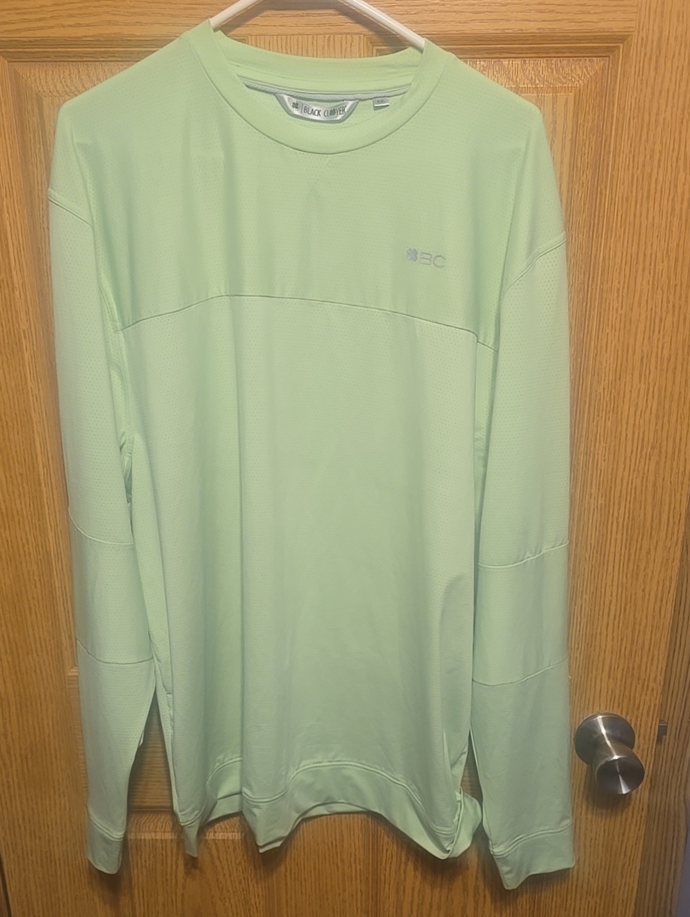 Men's Long-Sleeve Performance Shirt - Light Mint